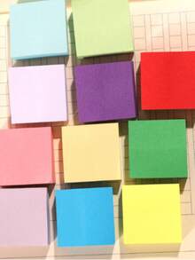 200pcs Colorful Square Sticky Notes, High Adhesive Paper Memo Pads, Removable Mini Sticky Notes (Random Colors), Small Square Tear-Off Notepad, Compact Design Suitable For Office/School/Home Use - one-size - View 7