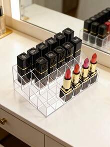 28/40 Slots Transparent Acrylic Lipstick Holder, Lip Gloss Organizer, Vanity Countertop Display Rack - Multicolor - View 7