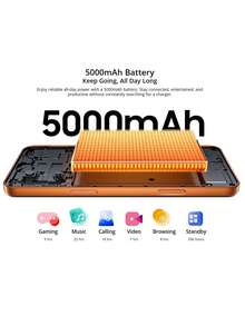 Blackview WAVE 7C Smartphone Global Version 6.56-Inch Screen 32MP Rear Camera + 13MP Front Camera Unisoc T310 Processor Up To 2TB Max TF Card Capacity 5000mAh Battery Free TPU Protective Case - Black - View 3
