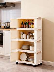 1 chiếc tủ đựng đồ rộng 45cm/17.7in, hộp đựng đồ gấp gọn, tủ đựng đồ chơi phòng khách, tủ đựng đồ ăn vặt, tủ đựng đồ nhà bếp, quà Giáng sinh, hộp đựng đồ, tủ đựng đồ dưới gầm giường. - cửa kem - Xem 6