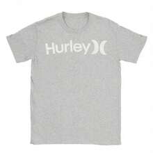 Ropa De HombreMen's Hurley Graphic T-Shirt - Navy Blue With White Logo Print, Vintage-Inspired Cotton Tee For Summer Casual Wear, All-Day Comfort & Fade-Resit Ink, Everyday Ential For Beach Or Street StyleLoose And Comfortablegraphic Tees Manfinity Hombre - 灰色 - 查看 6