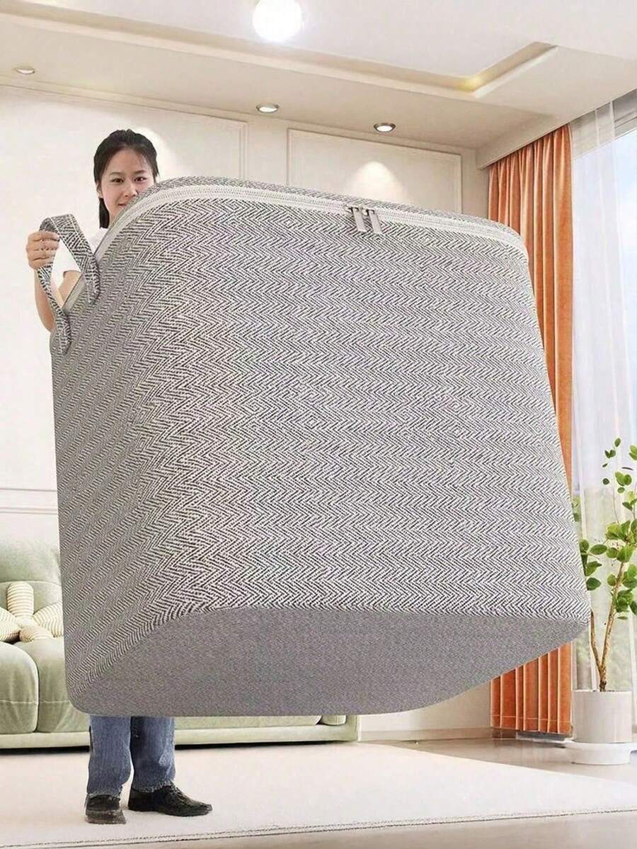 Large Capacity, Waterproof, Foldable Modern Fabric Storage Box - Ideal For Storing Clothes, Bedding, Toys, Home & Car Accessories, Classic Style Fabric Storage Bin With Lid, Underbed Storage Organizer - Multicolor - View 1