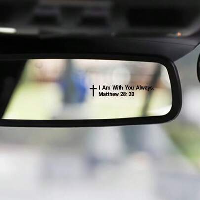 “我会永远和你在一起”汽车贴纸，易撕易贴（不留残胶），耐用贴纸，适用于汽车、摩托车、笔记本电脑、窗户，可爱防水防晒无残胶乙烯基贴纸