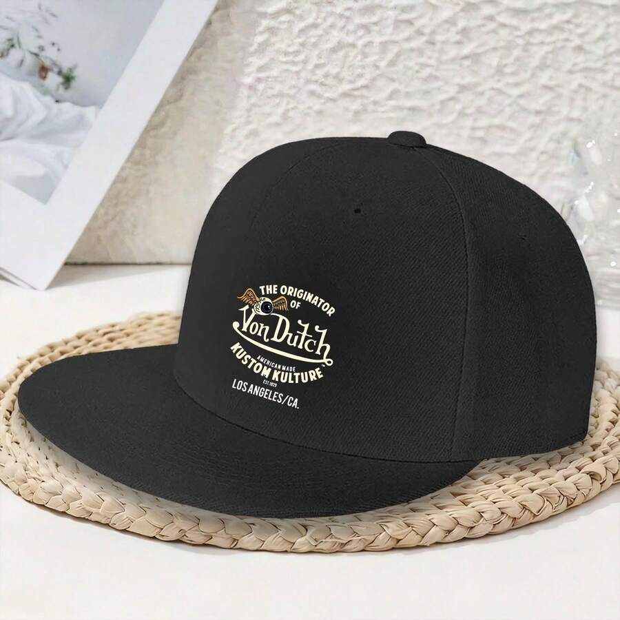 Vin Dutch Flying Wings Big Eyes Men's High Quality Breathable Baseball Hat With Adjustable Breathable Leisure Hat, Suitable For Spring, Summer, Autumn, Winter Hiking And Outdoor Sports Hats Gift Fashion Personality Simple Street Baseball Hat Perfect Choice For Daily Headwear - 黑色 - 查看 1