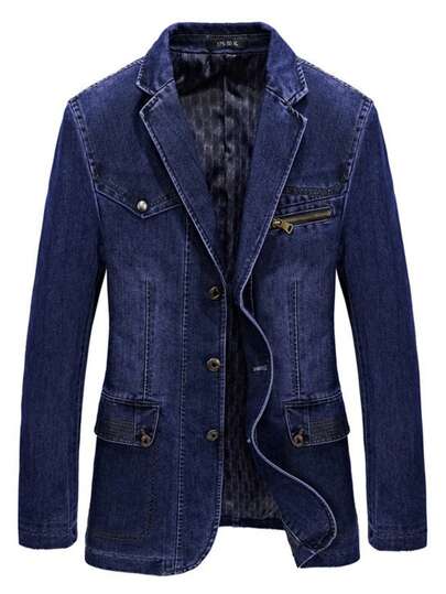Blazer vaquero para hombre: casual, elegante y versátil, de corte ajustado