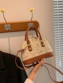 Fashionable Handbag, Shell Bag, Chic Shoulder Bag, Casual Versatile Crossbody Bag, - Brown - View 6