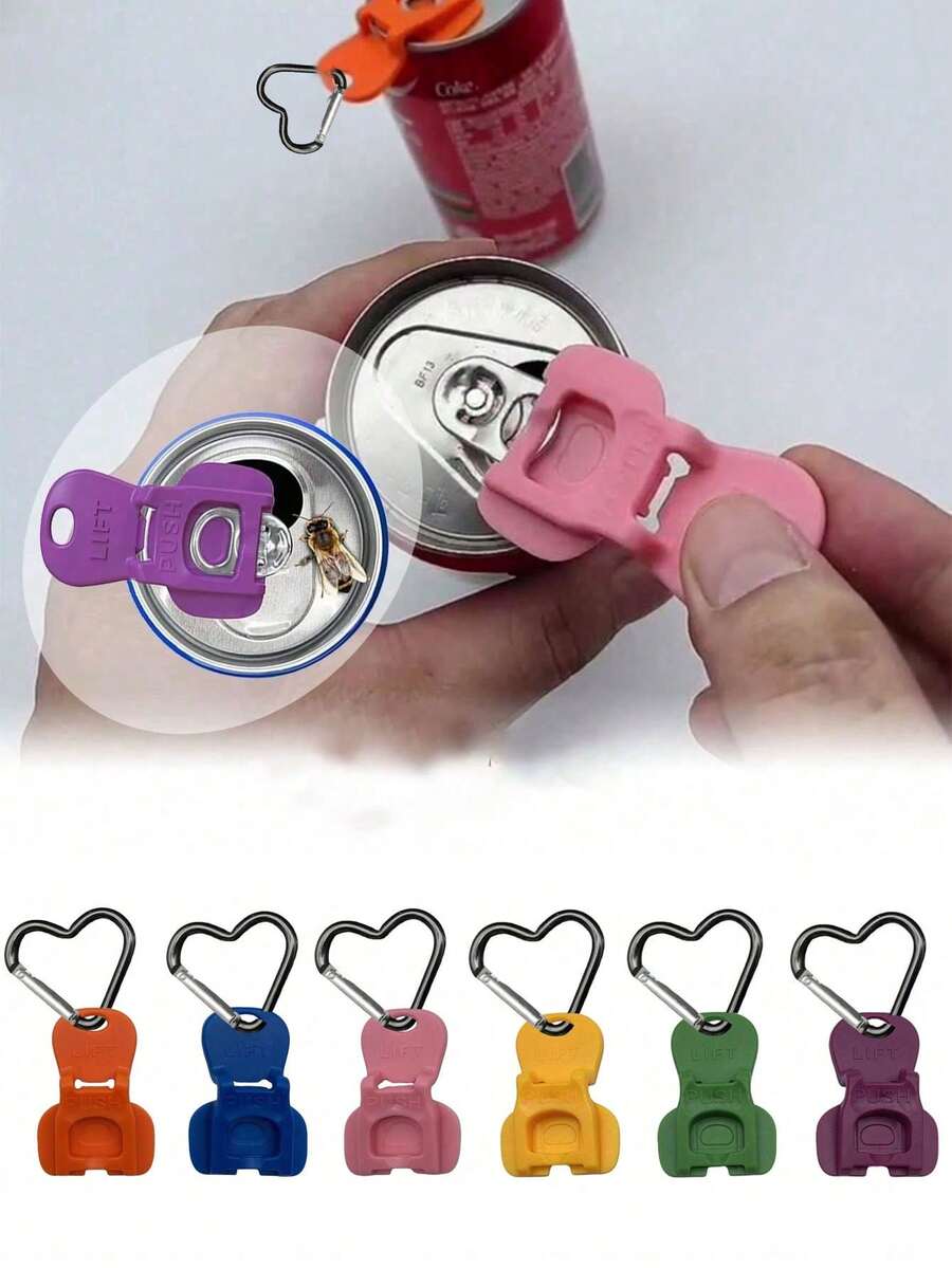 Plastic Soda Can Opener, Dust-Proof Sealing Can Opener, A Simple And Compact Bottle Cap Opener With Dust-Proof Sealing Function. Can Be Used As A Keychain Or Pendant, Portable And Compact, Suitable For Home Gatherings, Picnics, Outings, Office And Other Occasions. Can Stably Open Bottle Caps And Seal Them To Keep Drinks Fresh After Opening. A Practical Small Tool For Daily Life. Student Backpack - Multicolor - View 1