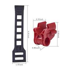 Juego de 6 soportes para bicicleta de coche SUV soporte para maletero de vehículo soporte para enganche soporte de almacenamiento ganchos de repuesto con racks de correa de goma rojo y negro - Rojo Negro - Ver 7
