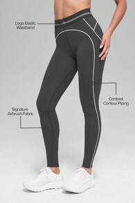 Alo Yoga Airbrush High-Waist Heart Throb Legging Designed For A Snug Women's Anthracite/White W51298r - 灰色 - 查看 2