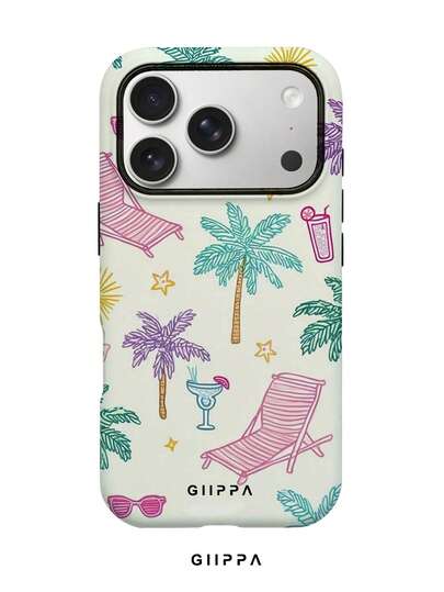 1 Piece Vacation Style Coconut Tree Pattern Phone Case, Suitable For IPhone 17 Pro Max, 16 Pro Max, 15 Pro Max, 14 Pro Max, Korean And Elegant Phone Case Compatible With IPhone 11/12/13/14/15/16 Pro Max Plus, Ideal Gift For Girlfriend On Christmas, Valentine's Day, Easter, Wedding Season And Birthday
