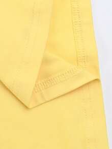 Women's Autumn Strapless Metal Color Beach Vacation Bodycon Dress - Yellow - View 12
