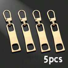 5/10Pcs 2-Hole Rectangular Metal Zipper Puller Removable Repair Tool Clothes Backpack Zipper Head Pendant Buckle Replacement Accessories - E-Mixed Color - View 18