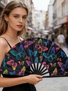 1支13英寸彩虹骄傲折叠手扇 - 适用于LGBTQ+节日、游行、变装秀、夜店、骄傲庆典、舞蹈活动、户外派对的亮丽配饰，也是独特的装饰品、礼物、服装配饰、夏季、假日户外活动、度假、旅行、服装配饰和馈赠佳品。 - 螢光放射圈 - 查看 10
