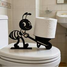 1pc Ant Shaped Toilet Paper Holder, Bathroom Decor, Multi-Functional Paper Towel Storage Craft (Paper Towels Not Included) - Multicolor - View 2