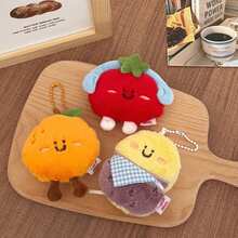 1pc Squishy Original Tea Ceremony Plush Doll Pendant Cute Keychain Backpack Charm For Girls - Multicolor - View 5