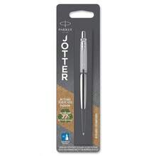 Parker - Bolígrafo C.C. Jotter de acero inoxidable - Acero inoxidable ribete cromado - Ver 2