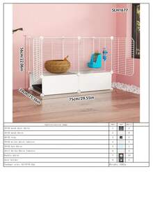 Large Indoor Rabbit Cage With Automatic Waste Cleaning, Suitable For Home Use, Pet Rabbit House - Splicing - View 18