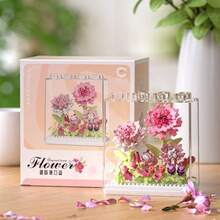Bộ 9 loại, đồ chơi xếp hình hoa sáng tạo kích thước 1-4 inch, mô hình hoa tự làm, bó hoa thủ công tự làm, hộp acrylic trong suốt, nhựa ABS, bộ xếp hình hoa, phong cách lãng mạn, các hình dạng bao gồm cẩm chướng, hoa hồng, hoa tulip, hoa lục bình, hoa mẫu đơn, hoa hướng dương, hoa trà, hoa dành dành, đồ chơi xếp hình có thể xếp chồng, đồ chơi, quà tặng - Nhiều màu - Xem 5