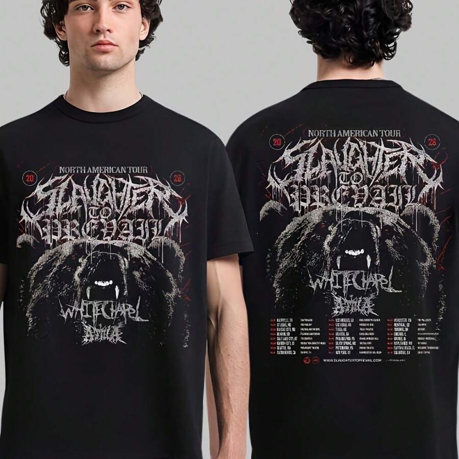 Slaughter To Prevail North America 2026 Tour Schedule Dates Two Sided T ...