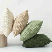 4pcs Soft Corduroy Decorative Pillow Covers, Solid Color Plush Fabric Sofa Chair Cushion Covers (Pillow Inserts Not Included), Spring - Multicolor - View 7