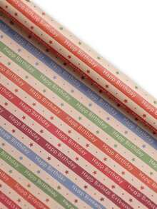 Juego de papel de regalo, accesorios de envoltura de regalo hechos a mano DIY, adecuado para cumpleaños, bodas, fiestas, regreso a la escuela, graduación, Día de la Madre, Día del Padre y envoltura de regalos festivos, estilo festivo - multicolor - Ver 7