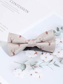 1pc Fashionable Deer Head Pattern Bow Tie For Men, Versatile For Daily, Commuting, Outing, Party Matching,Accessories,Festival - Multicolor - View 4