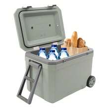 SENDERPICK Ice Retention Cooler With Handle Wheelded Cooler Insulated Portable Cooler - Green and Gray - View 1