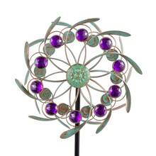 Viveta Metal Wind Spinners Outdoor,Vintage Kinetic Wind Spinner Garden Pinwheels With Metal Stake For Patio,Lawn,Garden,59 * 13.4 Inch - Xanh tím - Xem 8