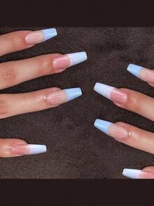 Semi Cured Gel Nail Strips, 20Pcs Long Lasting Salon Quality Wraps, Easy Apply & Remove Gel Nail Stickers With UV Light - Multicolor - View 5