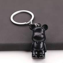 1pc Casual Cute Bear Shaped Zinc Alloy Keychain, Stylish Street Wear Accessory For All Seasons - A - View 9