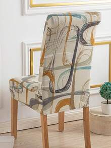 Bộ 1/4/6 tấm bọc ghế in họa tiết co giãn, bọc ghế ăn nguyên tấm có thể tháo rời. - YHCGYT17 - Xem 4