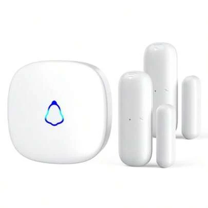 Door Chime Wireless Door Open Contact Sensor Alarm With 500 FT Range 58 Chimes And 5 Volume Levels For Business/Store/Home/Office When Entering 2 Transmitters + 1 Plug-In Receiver