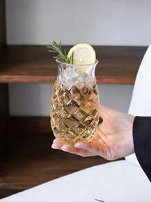 6pcs Creative Embossed Pineapple-Shaped Glass Tumblers; Large-Capacity Tumblers Ideal For Fruit Tea, Juice And Margaritas, As Well As Cocktails. Perfect For Making Frozen Drinks, And Ideal For Festive Parties And Bar Gatherings - Nhiều màu - Xem 7