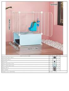 Large Indoor Rabbit Cage With Automatic Waste Cleaning, Suitable For Home Use, Pet Rabbit House - Splicing - View 26
