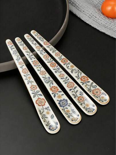 1pc Stainless Steel Coffee Spoon/Titanium Plated Ice Cream Spoon, Creative Design, Back To School Supplies, Autumn Decor, Household Back To School Essential, Autumn Essential
