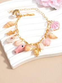Bohemian Cute Cartoon Dopamine Retro Beach Ocean Style Pendant Bracelet - Multicolor - View 5