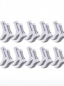 3/6 Pairs Unisex Anti-Slip Dotted Soccer Socks, Breathable Durable Running Yoga Workout Sports Socks - Multicolor - View 16
