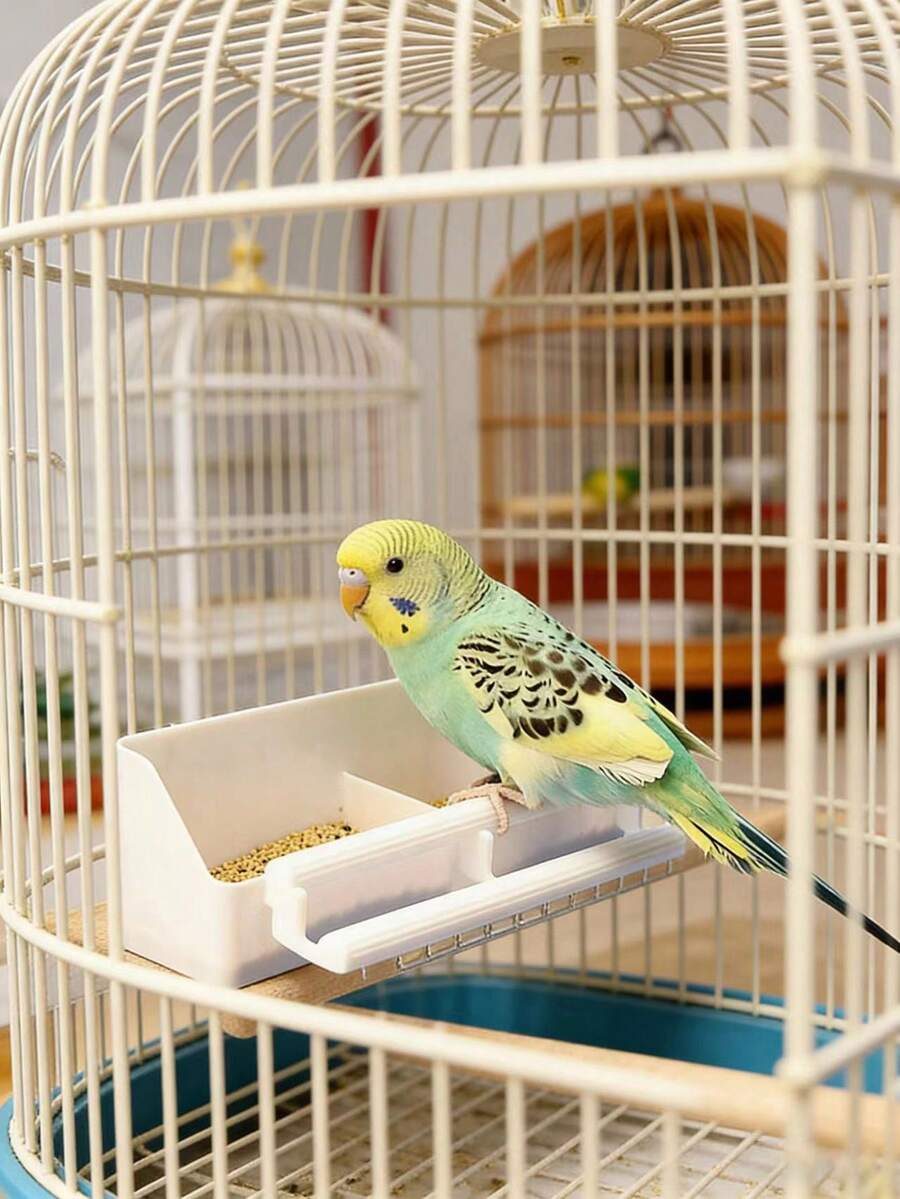 1 Giá đỡ chim có máng ăn đôi, khay đựng thức ăn hoặc nước gắn khung lồng - Dễ dàng tháo lắp và đổ đầy, không gây bẩn trong lồng, tiện lợi và dễ vệ sinh, phù hợp cho vẹt mào, vẹt, chim két, bồ câu và các loài vật nhỏ khác. - Một cỡ - Xem 1