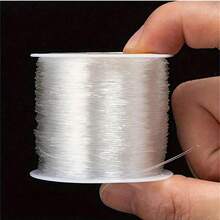A Roll Of 0.4-1.0mm Transparent Round Crystal DIY Beading Elastic Cord Elastic Thread Bracelet Necklace Jewelry Making String Handmade Accessory Material, Approximately 100 Meters Long - 1 Piece - View 20
