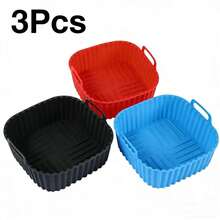 Bộ 1/2 chiếc, Thảm nướng silicon dùng cho nồi chiên không dầu, Thảm hấp silicon chịu nhiệt cao dùng trong gia đình, Khuôn nướng - Xem 17