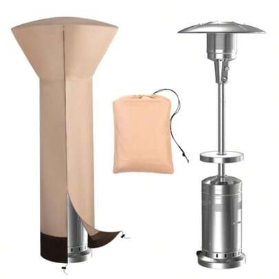 Vailge - Fundas para calentador de patio con cierre y bolsa de almacenamiento resistente al agua Oxford 600D resistente al viento resistente al polvo resistente a los rayos UV café 89
