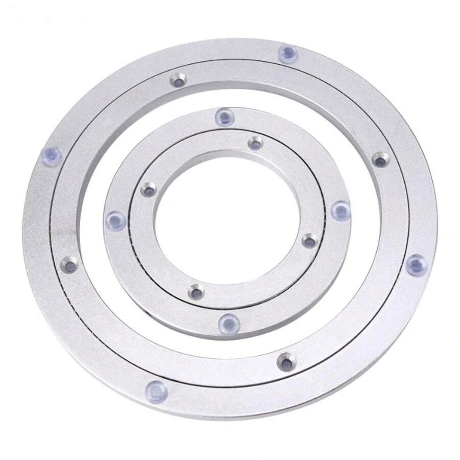 4/6/8/10/12/14/16 Inches Aluminum Ball Bearing Turntable Bearings Swivel Plate Smooth Swivel Plate Rotating Table Rotating Round - 銀色 - 查看 1