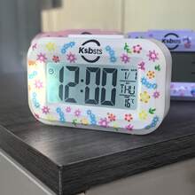 Multifunctional DIY Digital Alarm Clock With Night Light, Calendar, Day Of Week Display And Temperature Display, Snooze Function - Comes With 1 Random Sticker For DIY Clock Decoration, Compact Design Suitable For Bedroom, Desk, Travel And Camping - Multi-color + Random Stickers - View 12