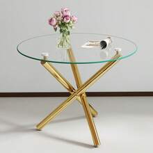 Dining Tables - Gold + Glass+Metal-1 - View 11