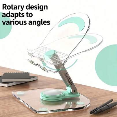 Giá đỡ máy tính bảng và điện thoại di động đa năng, có thể xoay, gập và đỡ 360°, có thể nâng hạ điện thoại, và cũng có thể dùng làm giá đọc sách. Thích hợp cho gia đình, văn phòng và các dịp khác. Đồ dùng văn phòng, dễ mang theo, màu ngẫu nhiên.
