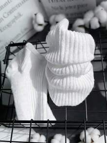 5 Pairs Unisex Solid Color & Striped Cotton Breathable Thin Socks, Versatile Casual Sports Ankle Socks For Spring/Summer - Multicolor - View 5