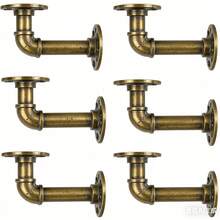 Industrial Style Metal Shelf Brackets, Vintage Wall Mounted Supports For Custom Wood Shelves, Home Decor Display And Storage, Heavy Duty Metal Floating Shelf Hardware For 8-14 Inch Boards - 6-pack - View 13