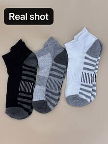 15 đôi tất nam thời trang cao cấp cổ tròn, tất mắt cá chân thoáng khí đa năng dành cho nam giới, kiểu dáng casual. - Nhiều màu - Xem 5