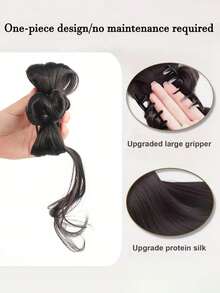 Y2K Women's High-Temperature Fiber Hair Bun Hairstyle - Secure Non-Slip Hair Ring, Suitable For All Light Beige Tones, Multi-Functional, Perfect For Casual And Formal Occasions, Winter Hair Accessory Fashion Claw Clip Elegant Hair Clip Casual Hair Claw Hair Clip,Travel,Birthday - Multicolor - View 5