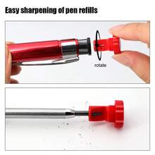 1 buah Pensil Kayu Batang Aluminium Logam Penuh 2,8mm, Perlakuan Lapisan Oksidasi Tingkat Lanjut, Permukaan dengan Penanda Lubang Dalam untuk Pengerjaan Kayu, Sempurna untuk Penandaan Pengerjaan Kayu, Alat Tulis yang Indah, Kembali ke Sekolah - Beraneka warna - View 5